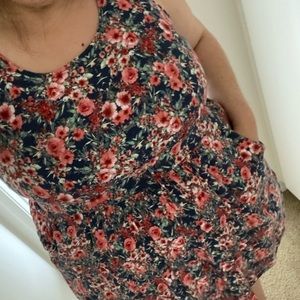 Forever 21 floral fit & flare dress with pockets